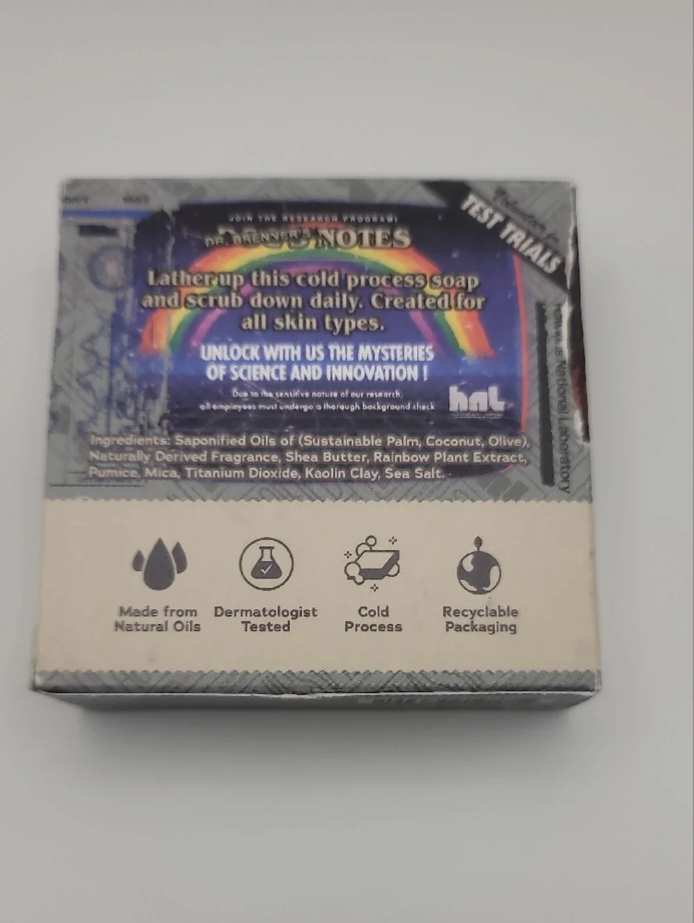 Dr. Squatch Stranger Things Experiment No. 011 Men's Natural Soap - Blue & Cream